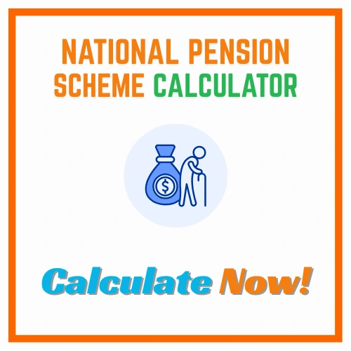 NPS retirement calculator showing monthly contribution, expected returns, and retirement corpus projection"