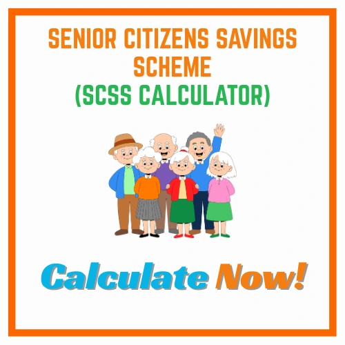 Online SCSS Calculator showing quarterly interest and maturity amount for senior citizen savings scheme in India