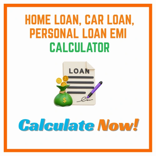 Smart Loan Calculator 2025 showing EMI comparison for home, car, education, and personal loans with savings and hidden cost analysis