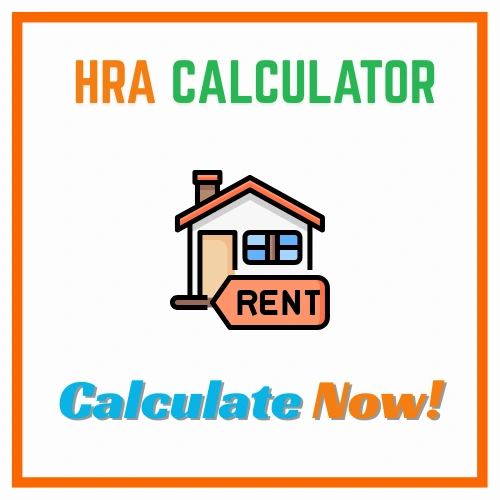 Professional HRA calculator showing tax savings comparison with ₹ symbol and percentage benefits