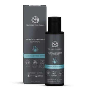 The Man Company caffeine shampoo bottle designed for men’s hair fall control