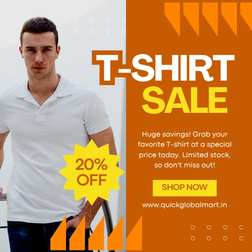 Men’s white cotton polo shirt by QGM, featuring short sleeves, polo collar, and embroidered logo, ideal for casual or smart-casual wear.