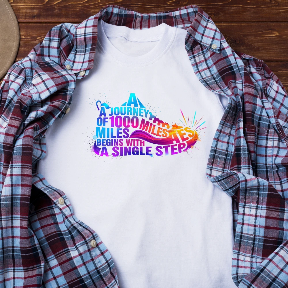 QGM Conquer Doubt: '1000 Miles' Unisex Graphic Tee - Image 3